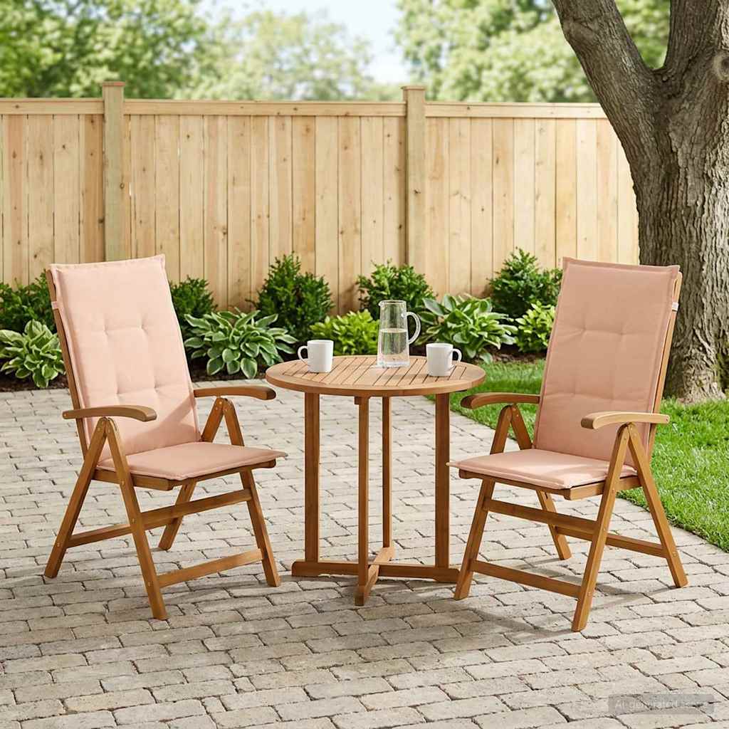 vidaXL Reclining Garden Chairs 2 pcs Natural Solid Acacia Wood