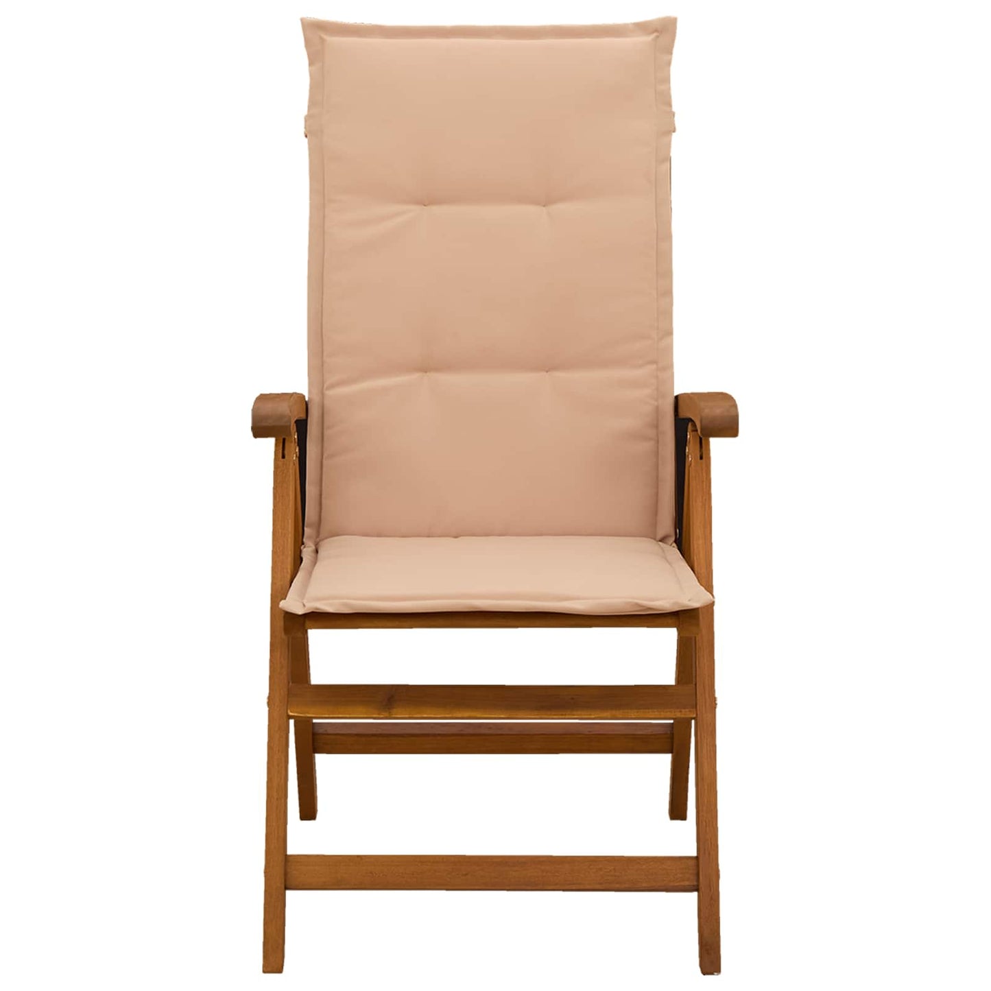 vidaXL Reclining Garden Chairs 2 pcs Natural Solid Acacia Wood