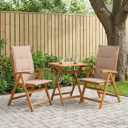 vidaXL Reclining Garden Chairs 2 pcs Natural Solid Acacia Wood