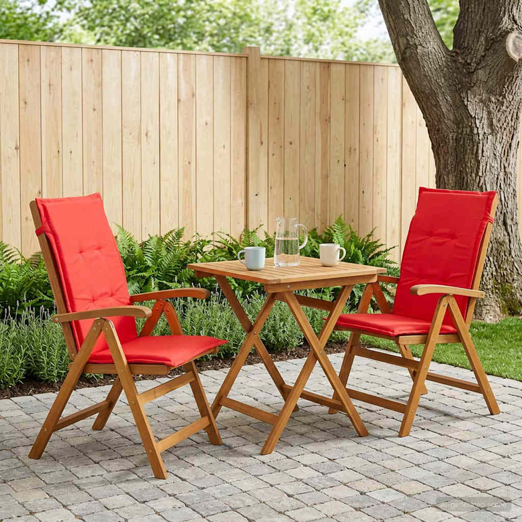 vidaXL Reclining Garden Chairs 2 pcs Natural Solid Acacia Wood