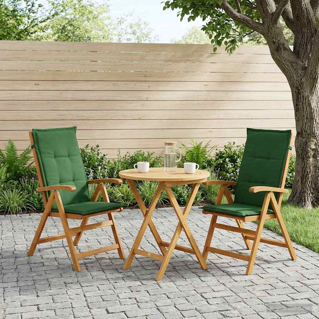 vidaXL Reclining Garden Chairs 2 pcs Natural Solid Acacia Wood