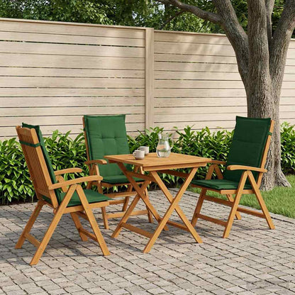 vidaXL Reclining Garden Chairs 3 pcs Natural Solid Acacia Wood