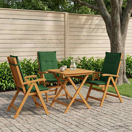 vidaXL Reclining Garden Chairs 3 pcs Natural Solid Acacia Wood