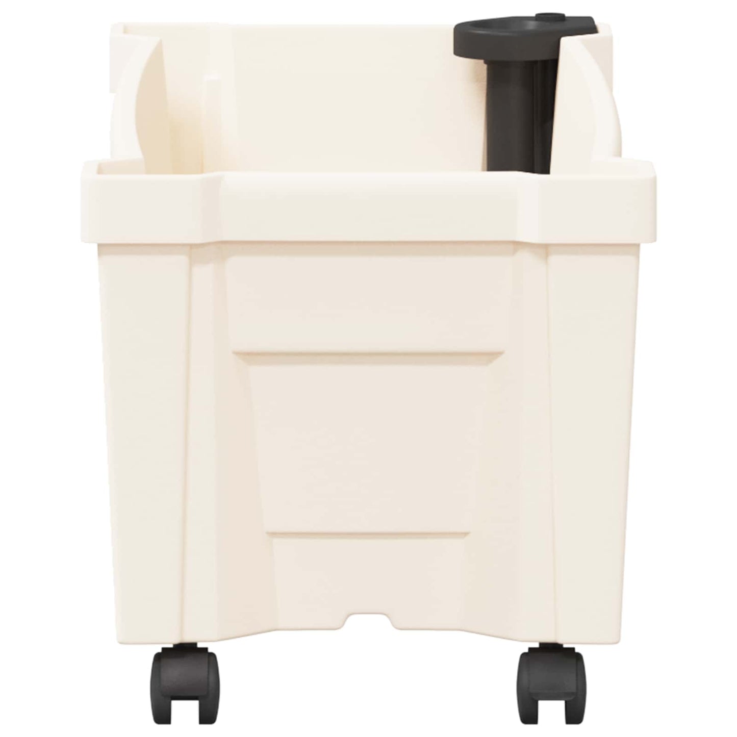vidaXL Calypso Planter with Wheels White 79 x 35 x 33 cm PP