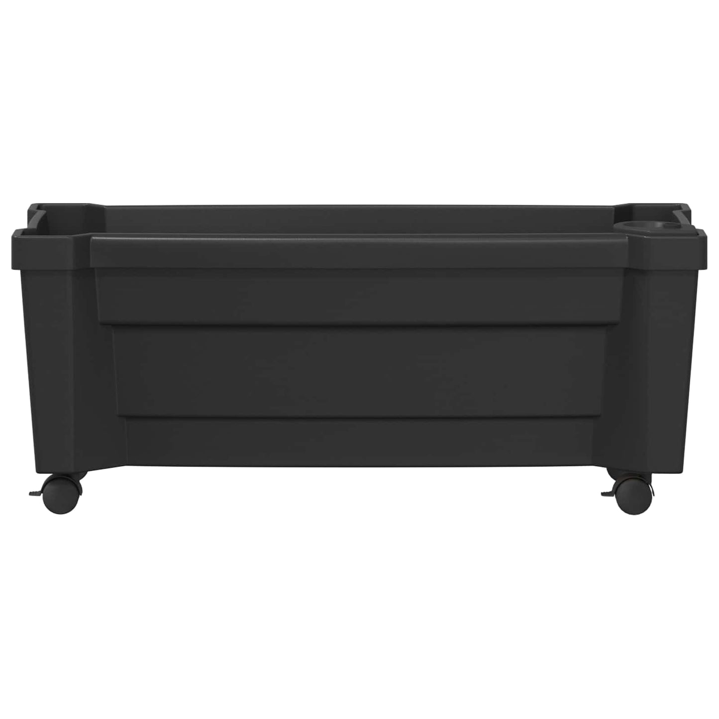 vidaXL Calypso Planter with Wheels Anthracite 79 x 35 x 33 cm PP