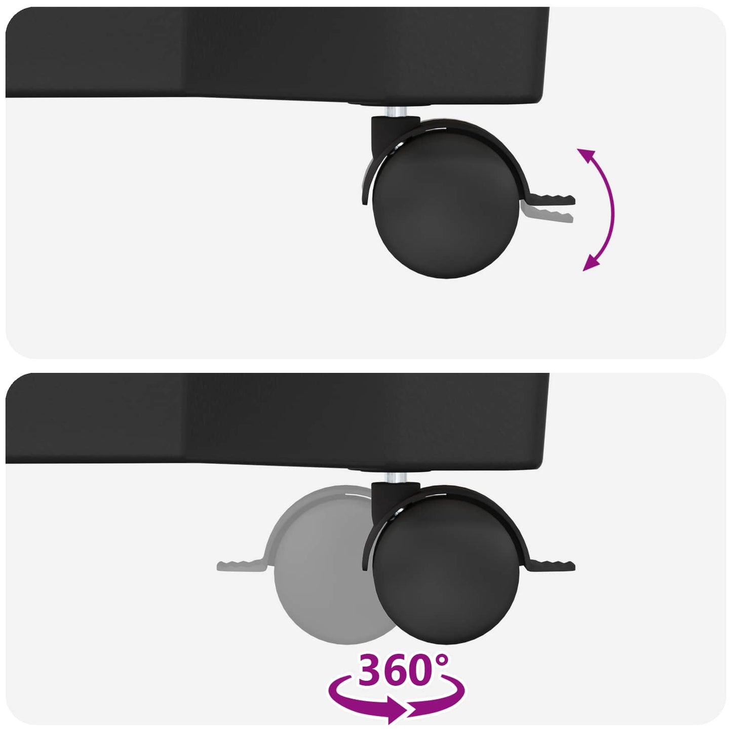 vidaXL Calypso Planter with Wheels Anthracite 79 x 35 x 33 cm PP
