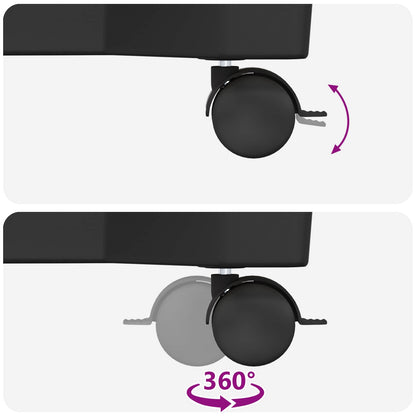vidaXL Calypso Planter with Wheels Anthracite 79 x 35 x 33 cm PP