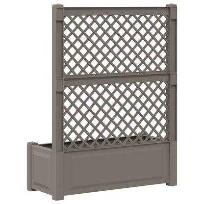 vidaXL Big Planter with Trellis Grey 99.5 x 43 x 133.5 cm PP