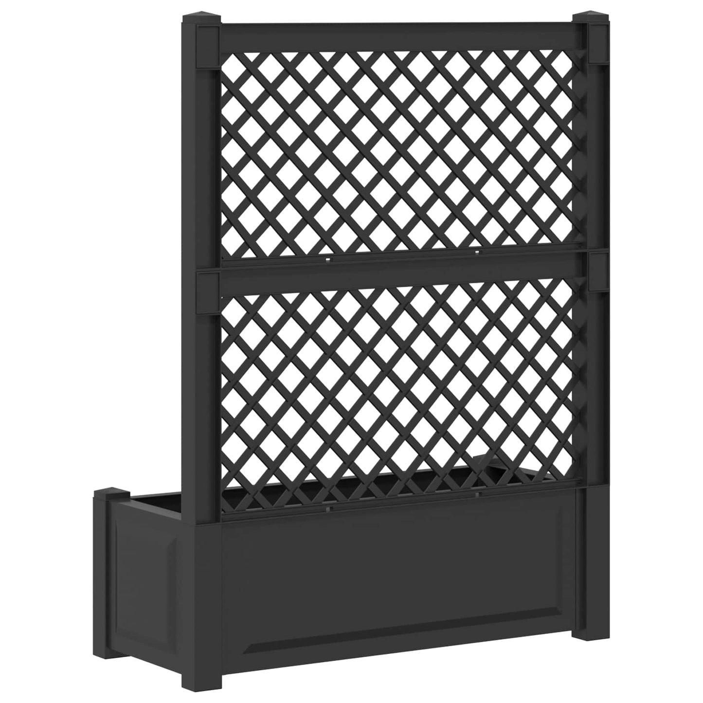 vidaXL Big Planter with Trellis Anthracite 99.5 x 43 x 133.5 cm PP