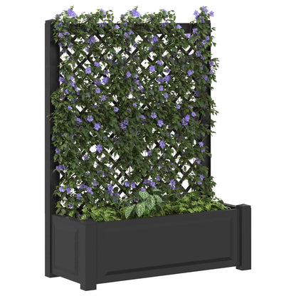 vidaXL Big Planter with Trellis Anthracite 99.5 x 43 x 133.5 cm PP