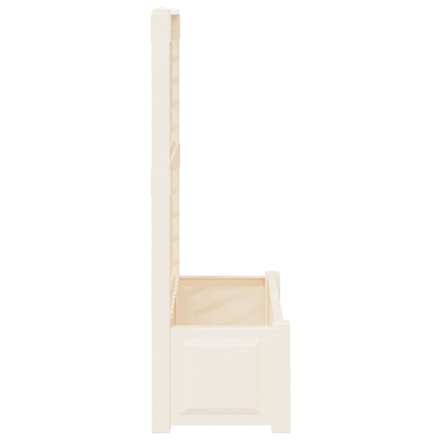 vidaXL Big Planter with Trellis 2 pcs White 143 x 143 x 133.5 cm PP