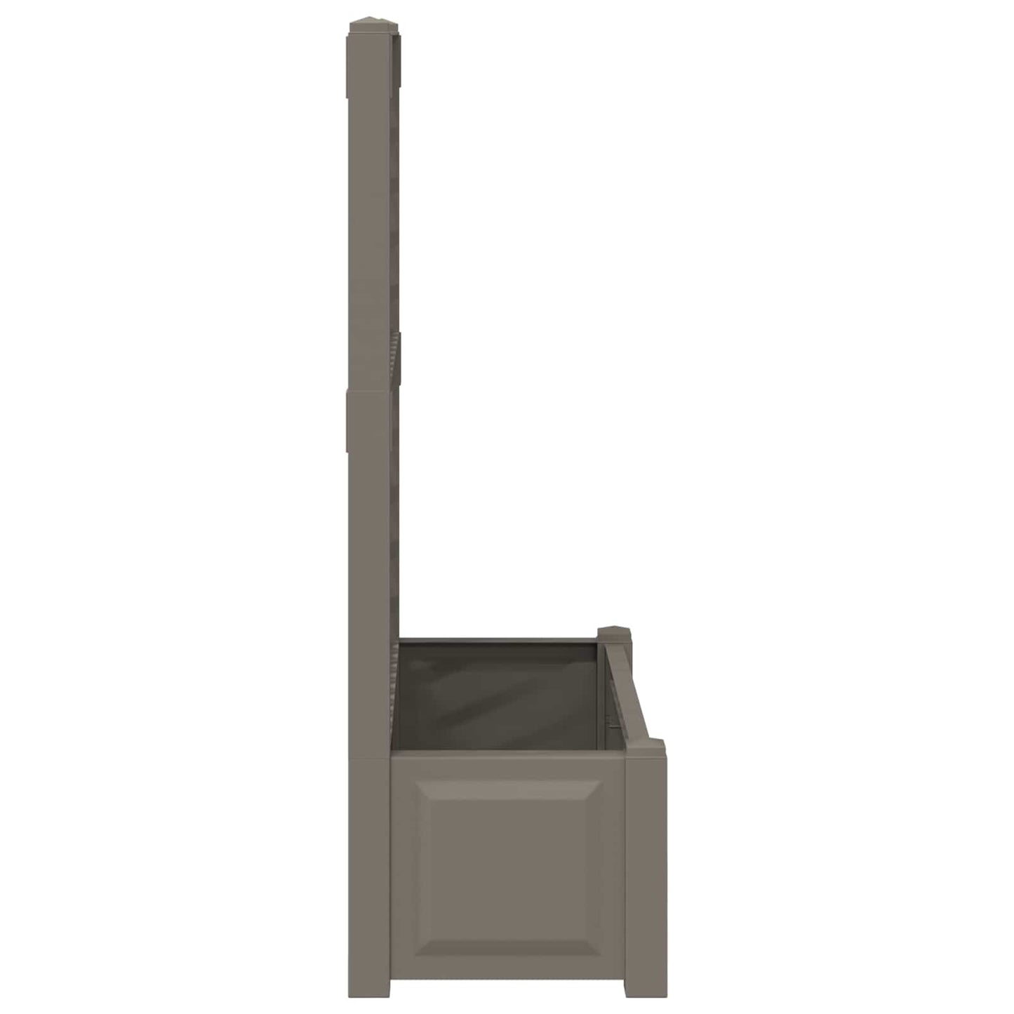 vidaXL Big Planter with Trellis 2 pcs Grey 143 x 143 x 133.5 cm PP