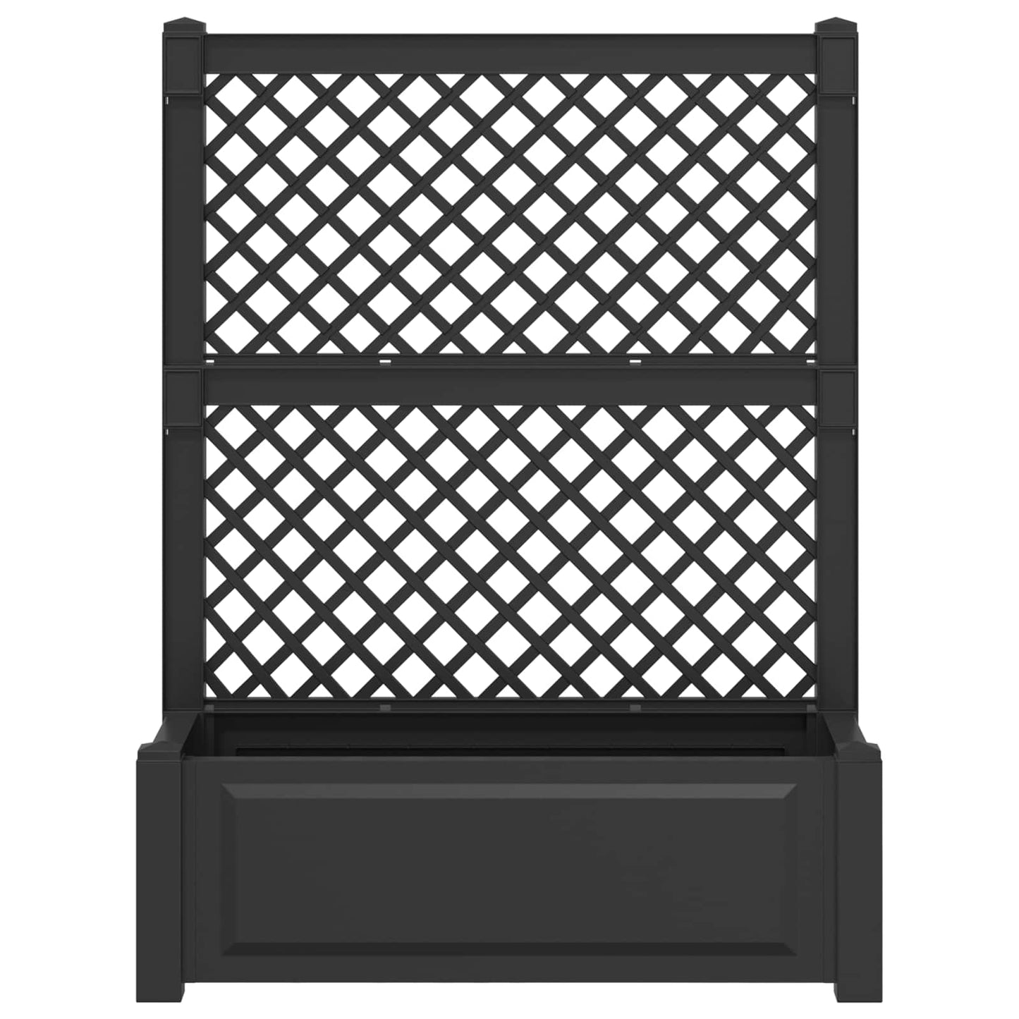 vidaXL Big Planter with Trellis 2 pcs Anthracite 143 x 143 x 133.5 cm