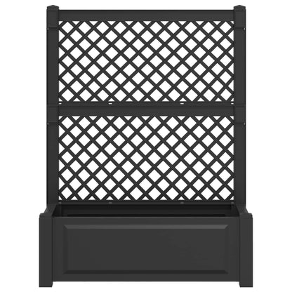 vidaXL Big Planter with Trellis 2 pcs Anthracite 143 x 143 x 133.5 cm