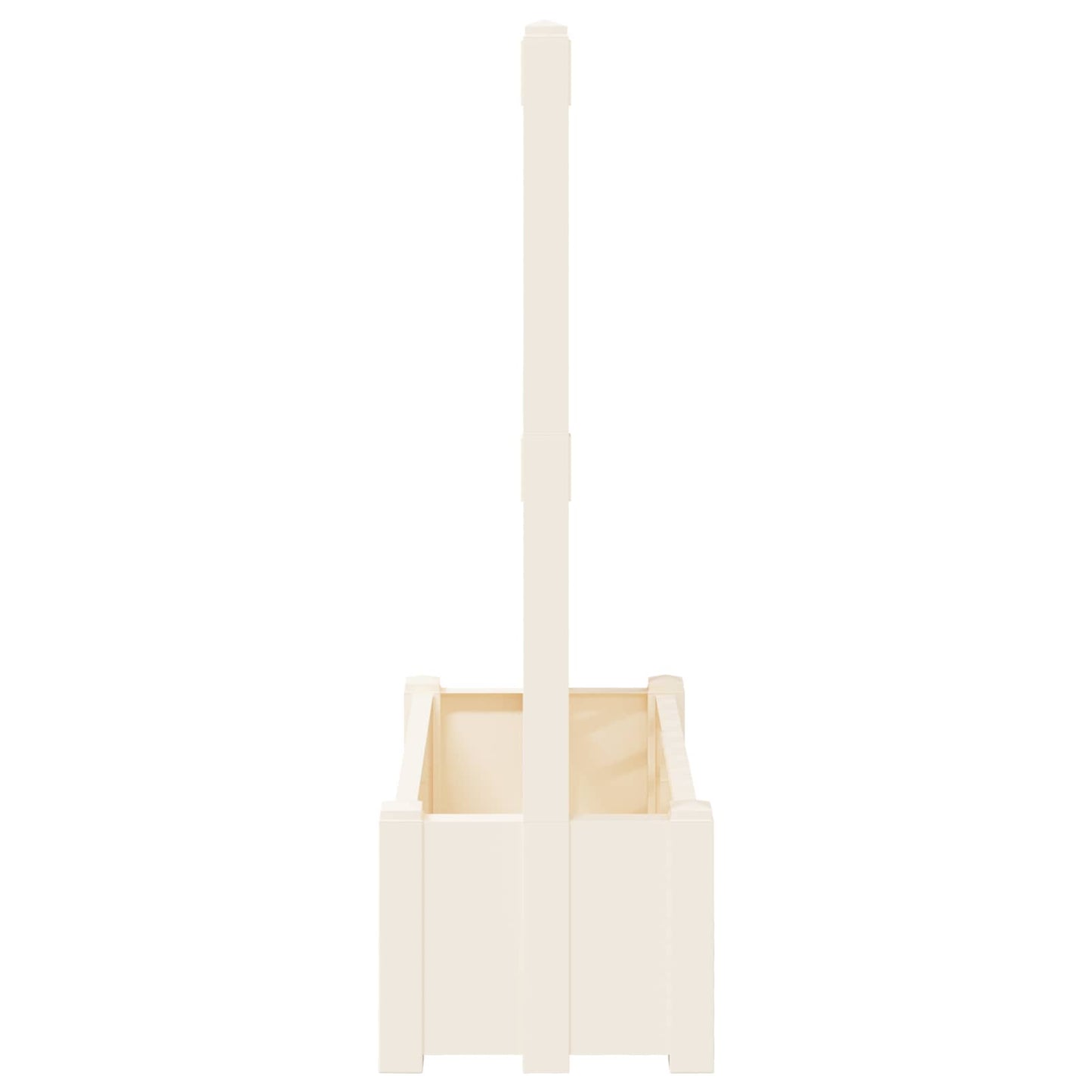 vidaXL Big Planter with Trellis White 99.5 x 43 x 133.5 PP