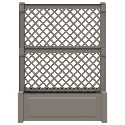 vidaXL Big Planter with Trellis Grey 99.5 x 43 x 133.5 PP