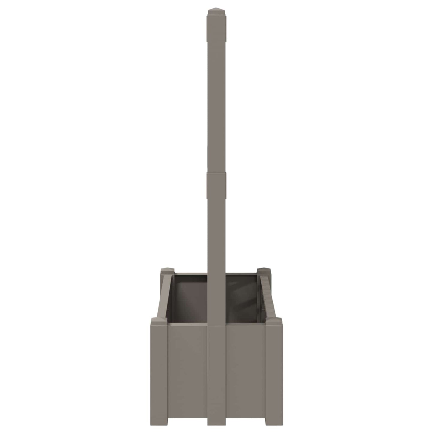 vidaXL Big Planter with Trellis Grey 99.5 x 43 x 133.5 PP