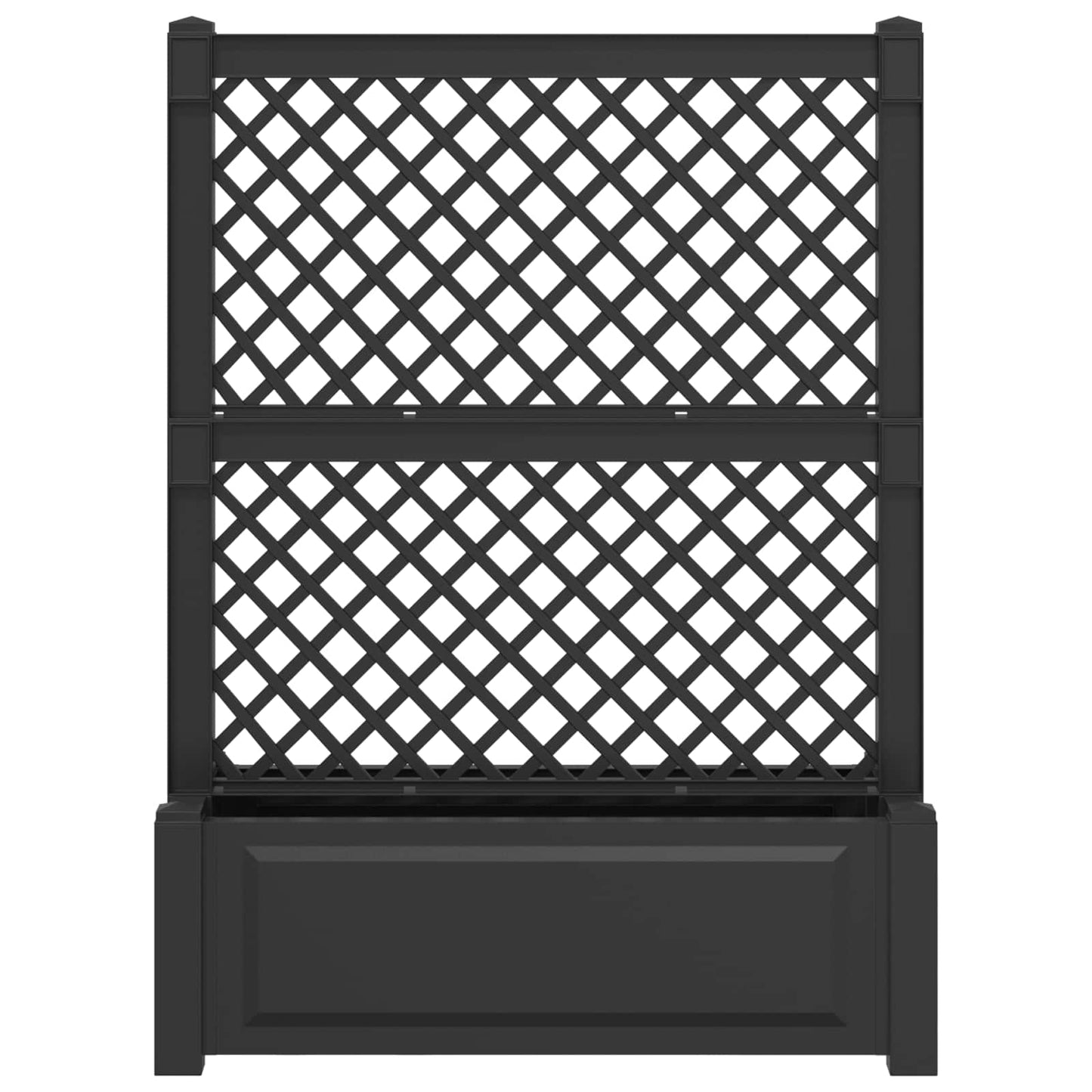 vidaXL Big Planter with Trellis Anthracite 99.5 x 43 x 133.5 PP