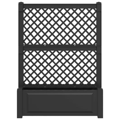 vidaXL Big Planter with Trellis Anthracite 99.5 x 43 x 133.5 PP