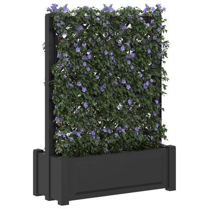 vidaXL Big Planter with Trellis Anthracite 99.5 x 43 x 133.5 PP