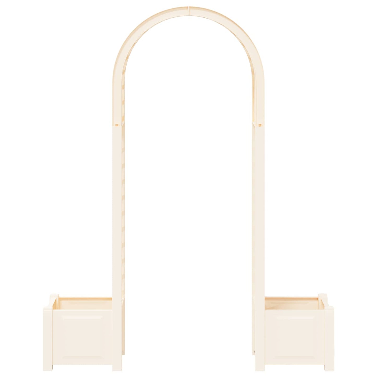 vidaXL Rose Arch with Planter White 168.5 x 43 x 207 cm PP
