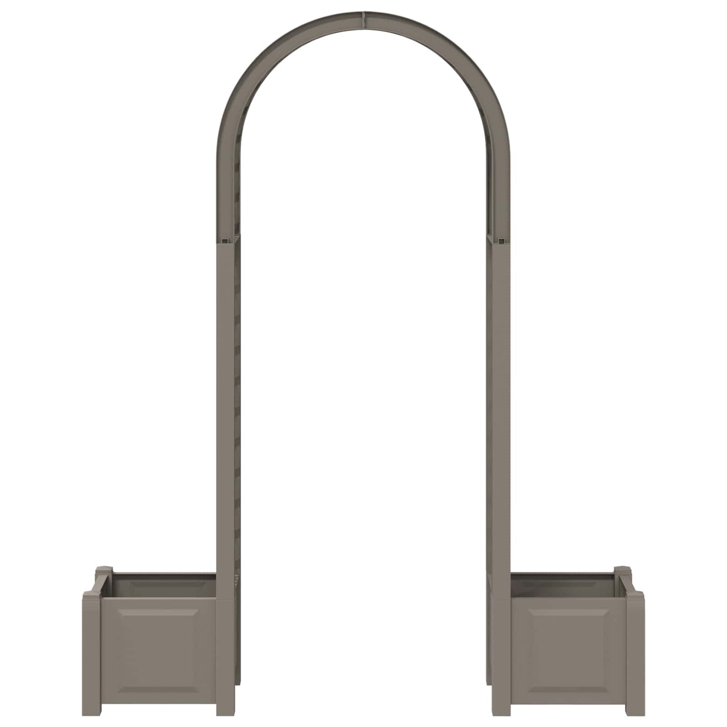 vidaXL Rose Arch with Planter Grey 168.5 x 43 x 207 cm PP
