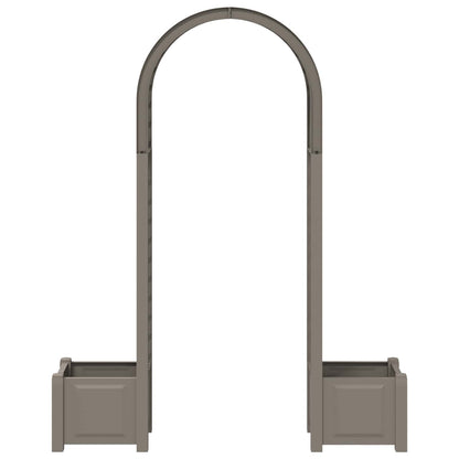 vidaXL Rose Arch with Planter Grey 168.5 x 43 x 207 cm PP