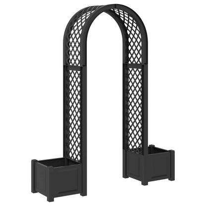 vidaXL Rose Arch with Planter Anthracite 168.5 x 43 x 207 cm PP