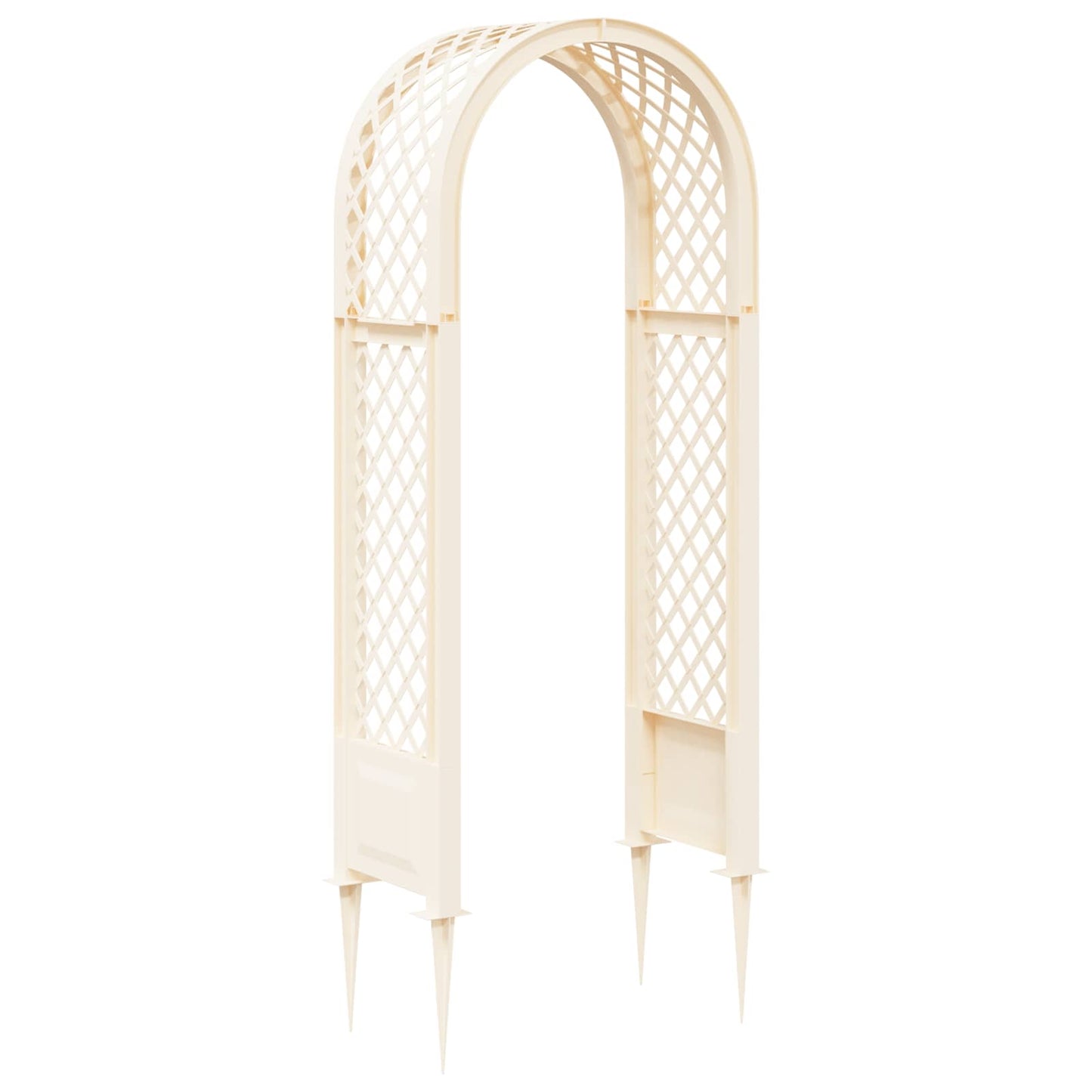 vidaXL Rose Arch with Spikes White 97 x 43 x 218 cm PP