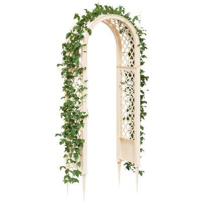 vidaXL Rose Arch with Spikes White 97 x 43 x 218 cm PP