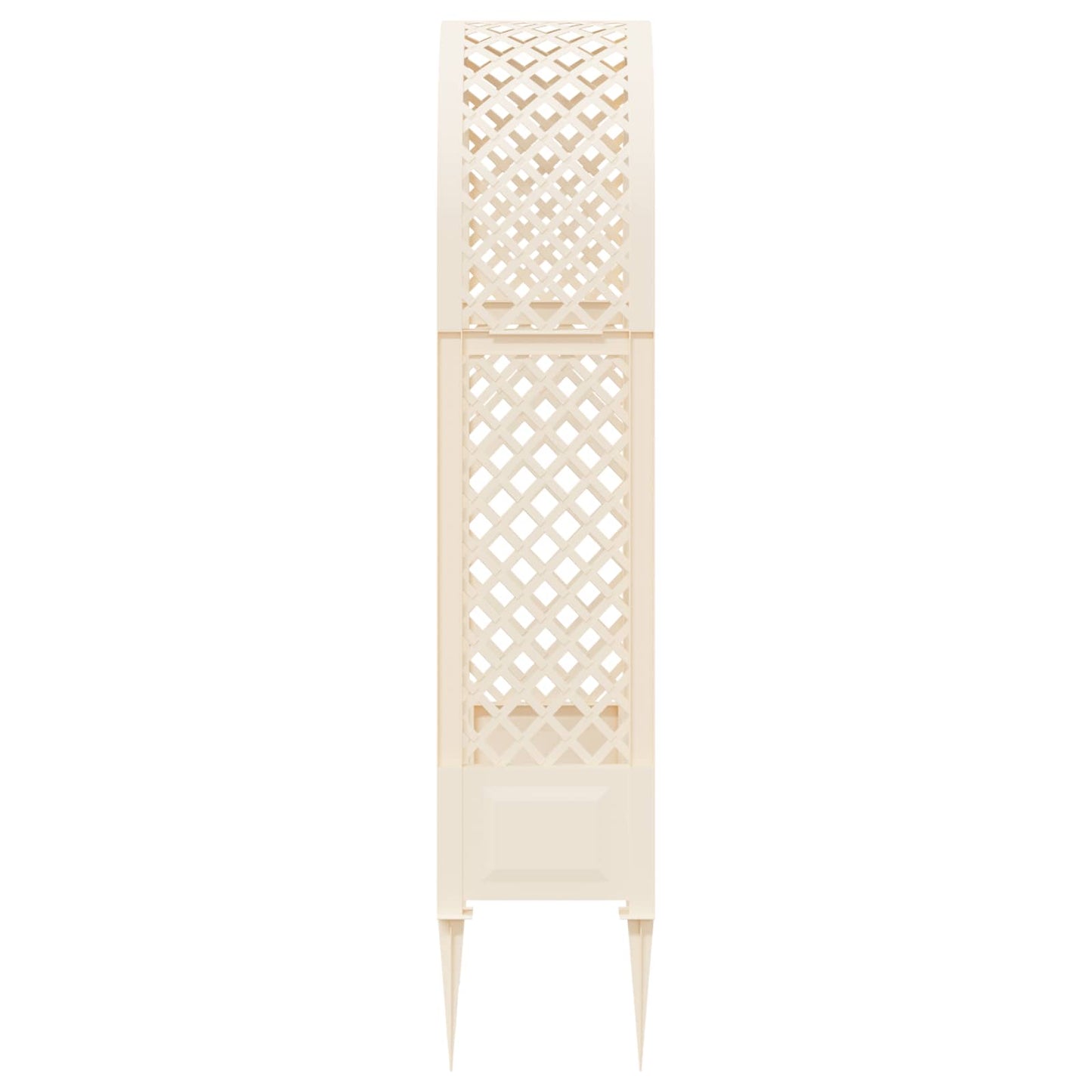 vidaXL Rose Arch with Spikes White 97 x 43 x 218 cm PP