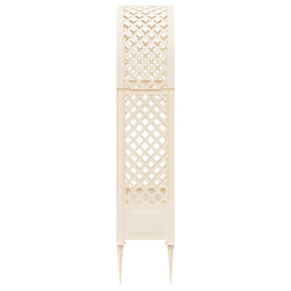 vidaXL Rose Arch with Spikes White 97 x 43 x 218 cm PP