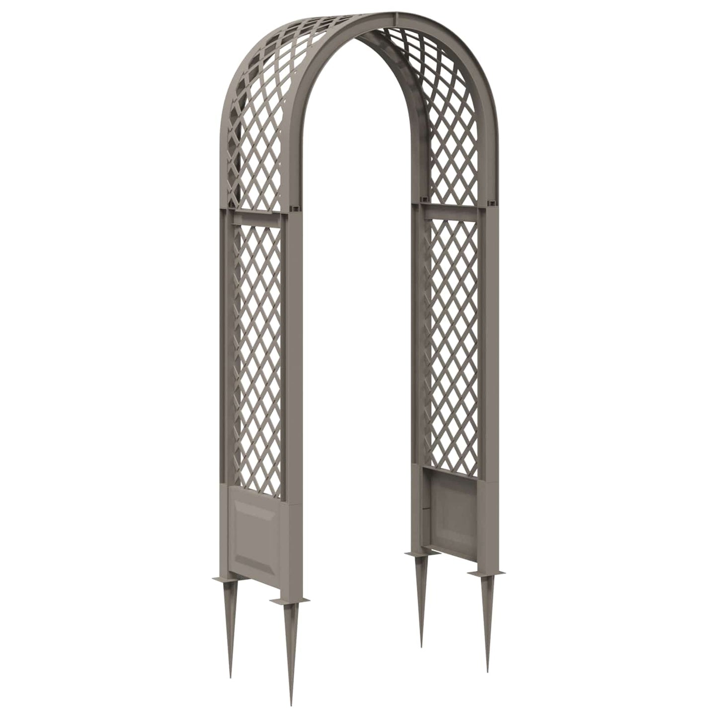 vidaXL Rose Arch with Spikes Grey 97 x 43 x 218 cm PP