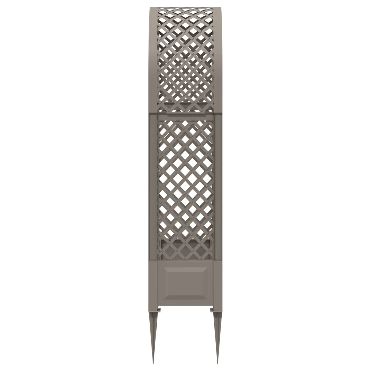 vidaXL Rose Arch with Spikes Grey 97 x 43 x 218 cm PP
