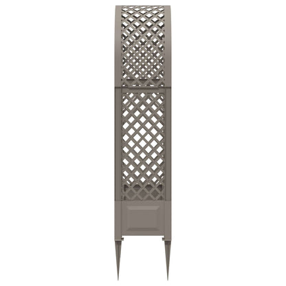 vidaXL Rose Arch with Spikes Grey 97 x 43 x 218 cm PP
