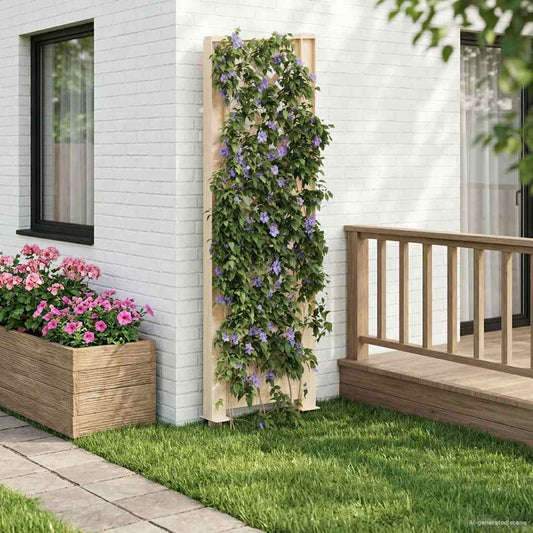 vidaXL Trellis with Spike White 43 x 6 x 165 cm PP