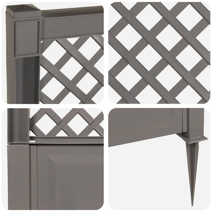 vidaXL Trellis with Spike Grey 43 x 6 x 165 cm PP