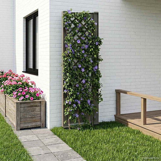 vidaXL Trellis with Spike Grey 43 x 6 x 165 cm PP