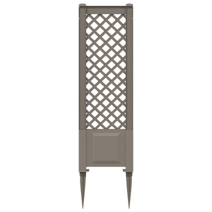 vidaXL Trellis with Spike Grey 43 x 6 x 165 cm PP