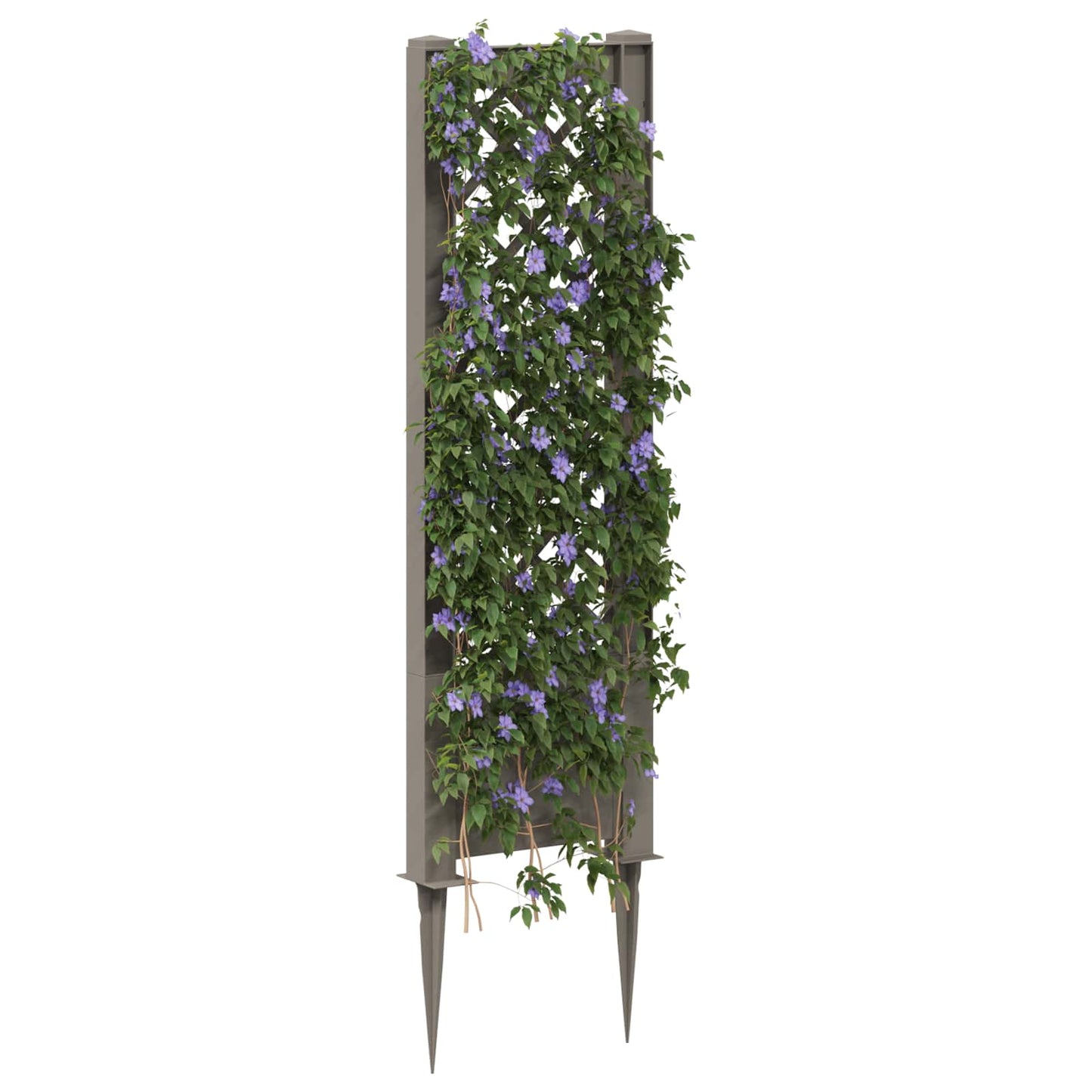 vidaXL Trellis with Spike Grey 43 x 6 x 165 cm PP