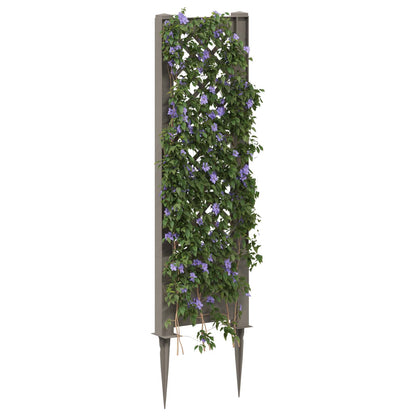 vidaXL Trellis with Spike Grey 43 x 6 x 165 cm PP