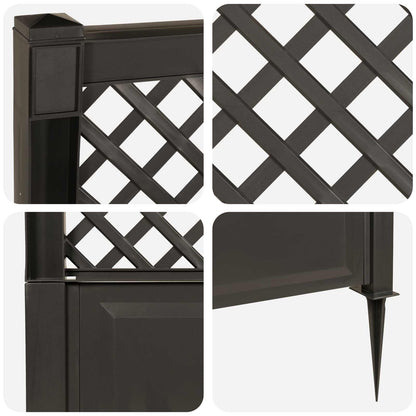 vidaXL Trellis with Spike Anthracite 43 x 6 x 165 cm PP
