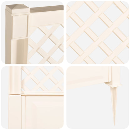 vidaXL Trellis with Spike White 99 x 6 x 165 cm PP