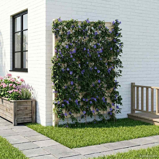 vidaXL Trellis with Spike White 99 x 6 x 165 cm PP