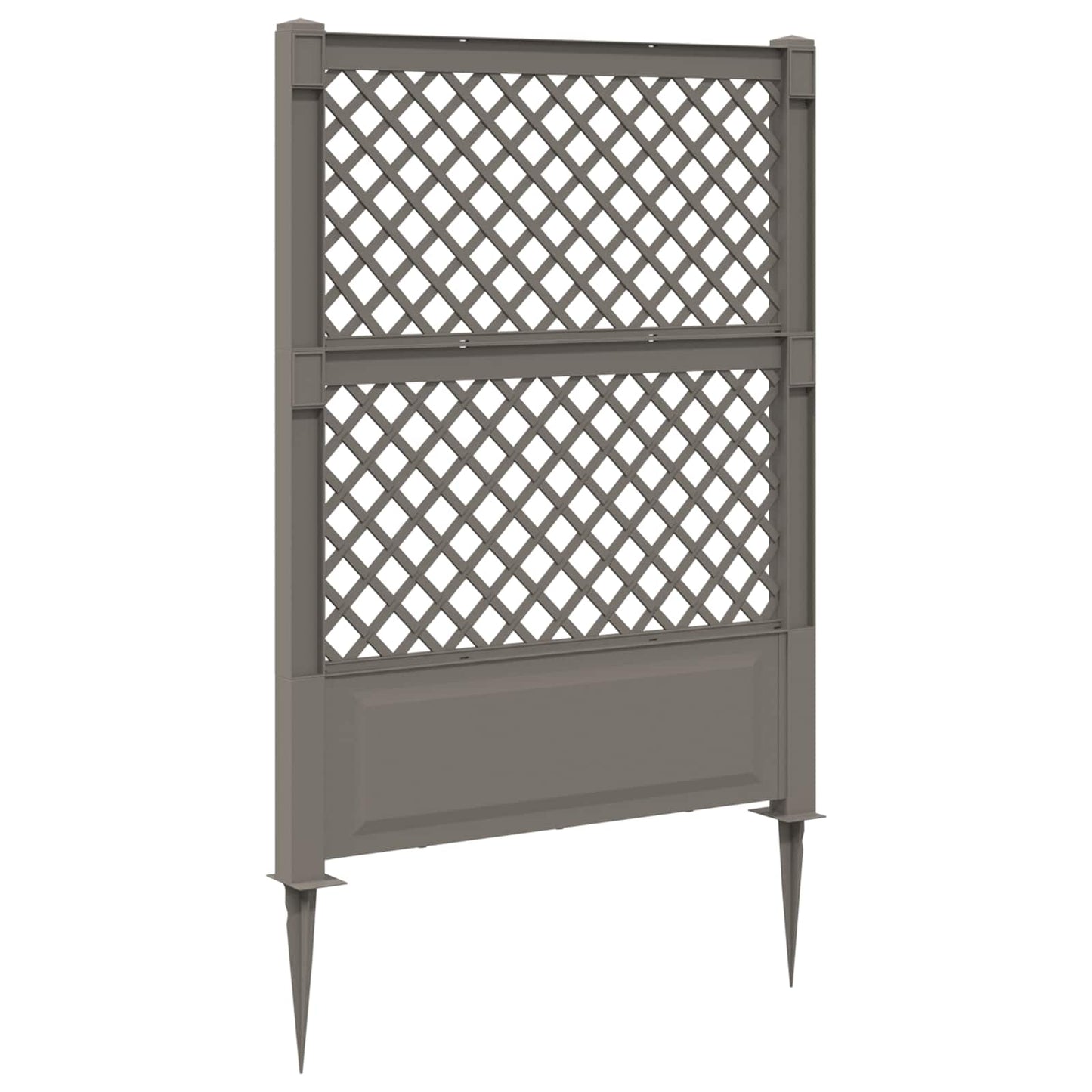 vidaXL Trellis with Spike Grey 99 x 6 x 165 cm PP