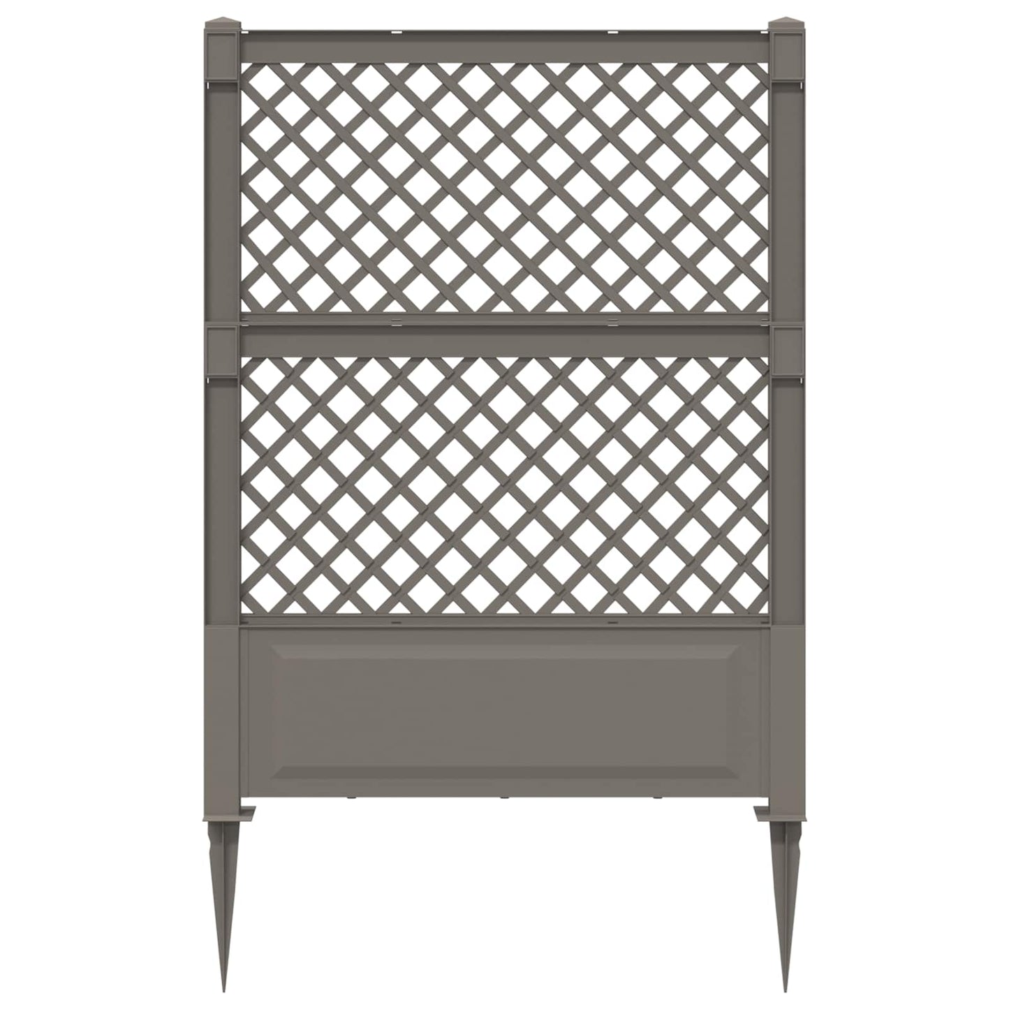 vidaXL Trellis with Spike Grey 99 x 6 x 165 cm PP