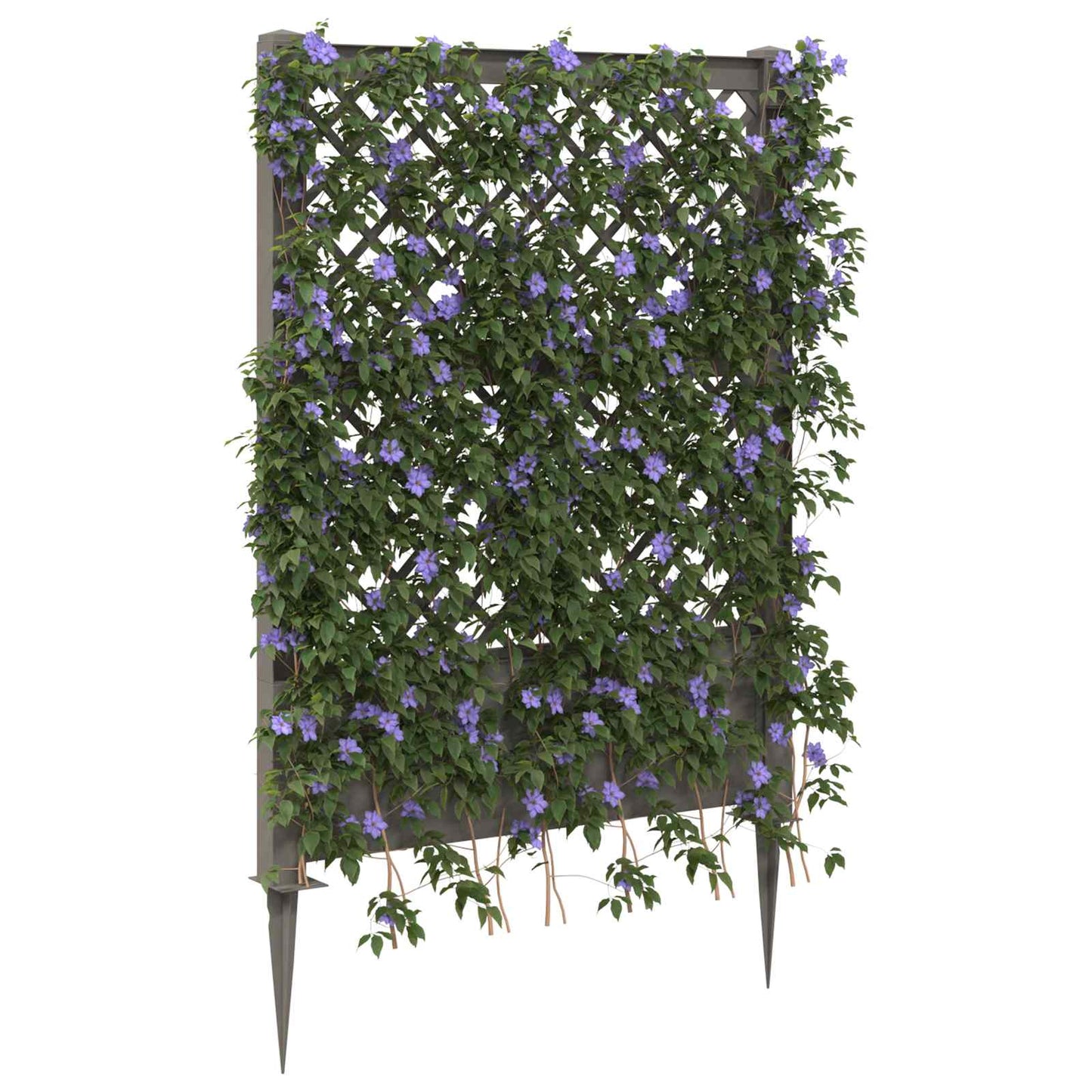 vidaXL Trellis with Spike Grey 99 x 6 x 165 cm PP