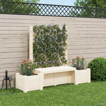 vidaXL Garden Bench Kopenhagen White 173 x 49 x 135.5 cm PP