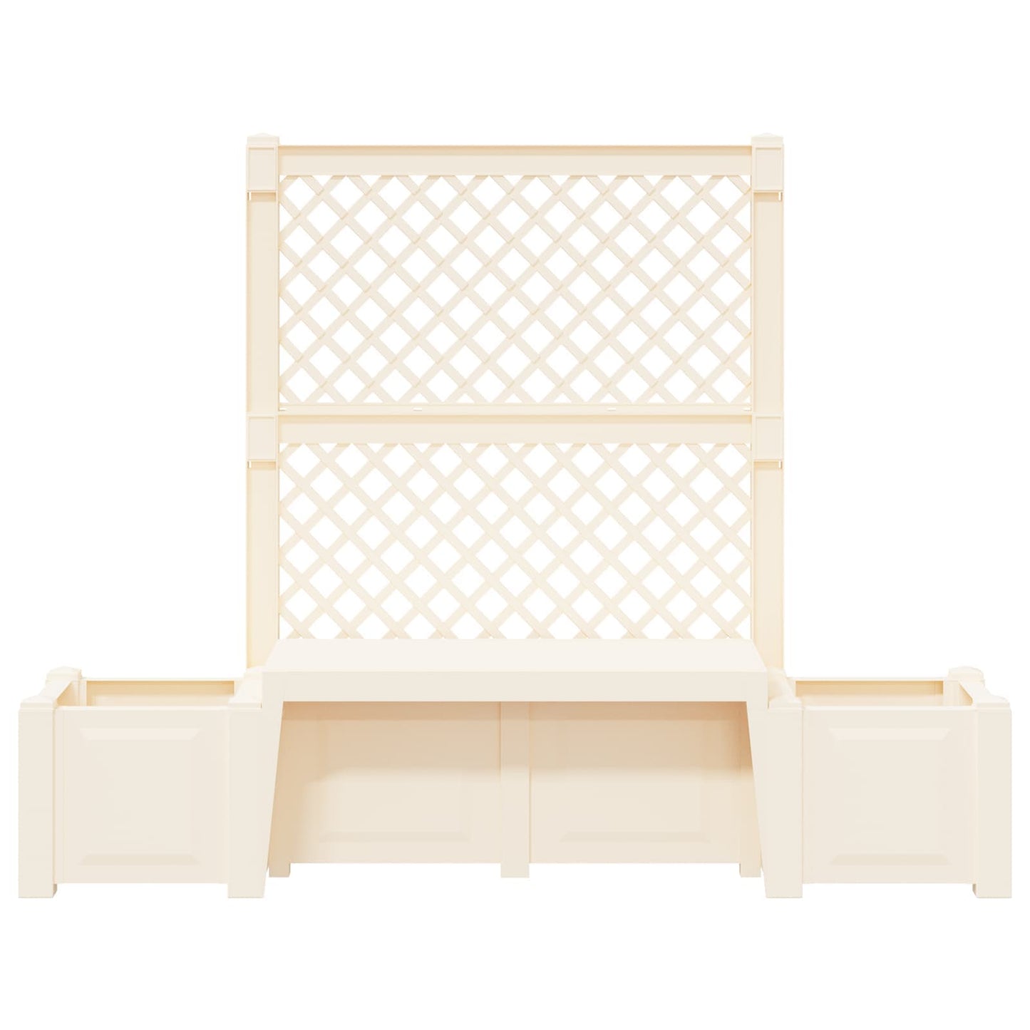 vidaXL Garden Bench Kopenhagen White 173 x 49 x 135.5 cm PP