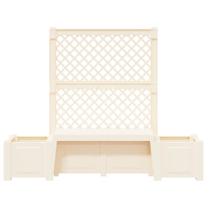 vidaXL Garden Bench Kopenhagen White 173 x 49 x 135.5 cm PP